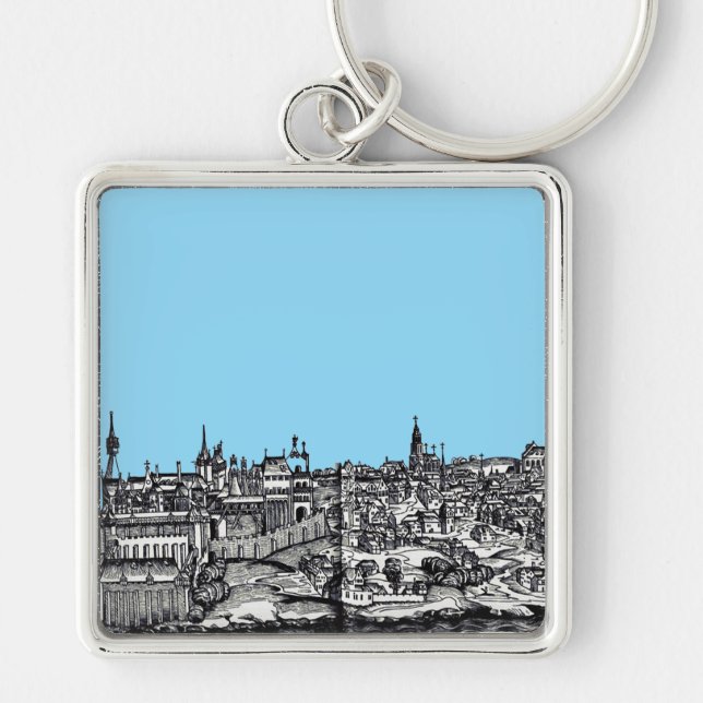 Prague medieval capital of Czech Republic Keychain (Front)