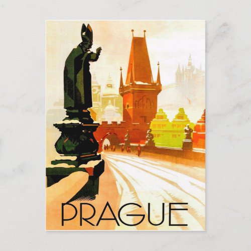 Prague monument of the pope Czech Republic Postcard
