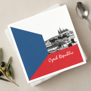 Prague Napkins, Czech flag, historical Czechia Napkins