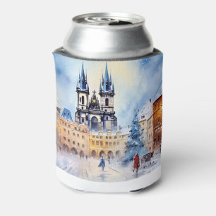 Prague night in Czech Republic Can Cooler