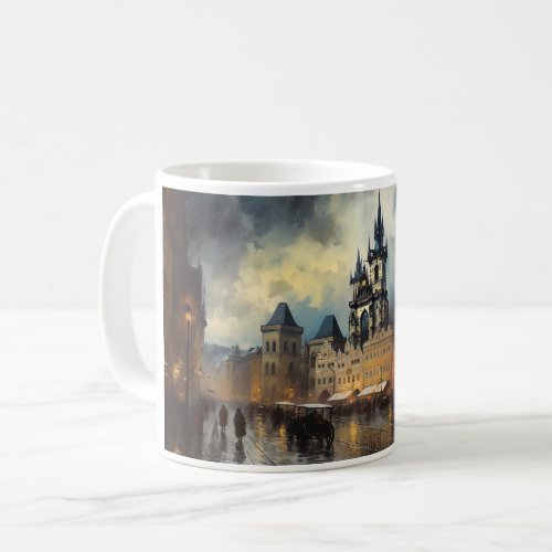 Prague night in Czech Republic  Coffee Mug