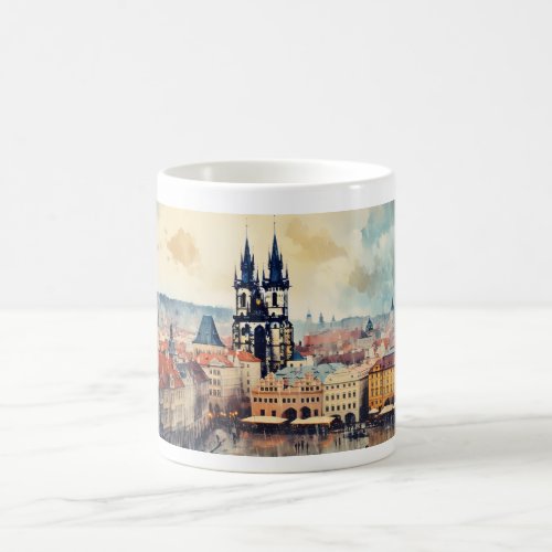 Prague night in Czech Republic  Coffee Mug