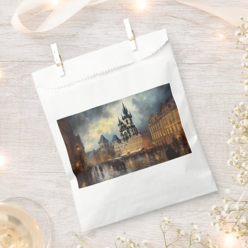 Prague night in Czech Republic  Favor Bag