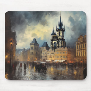 Prague night in Czech Republic  Mouse Pad