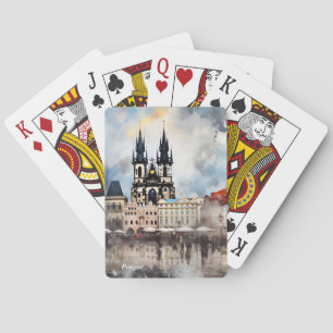 Prague night in Czech Republic Poker Cards