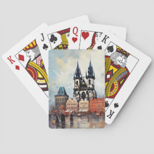 Prague night in Czech Republic Poker Cards