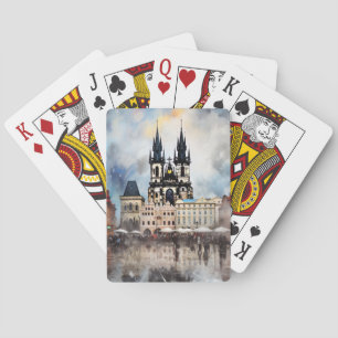 Prague night in Czech Republic Poker Cards