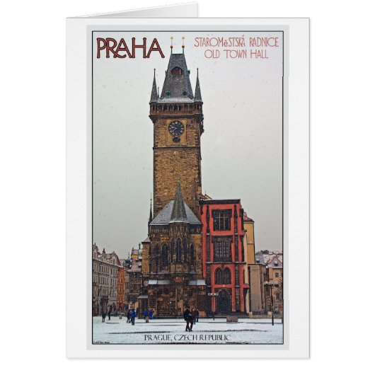 Prague - Old Town Hall Cards (Front)