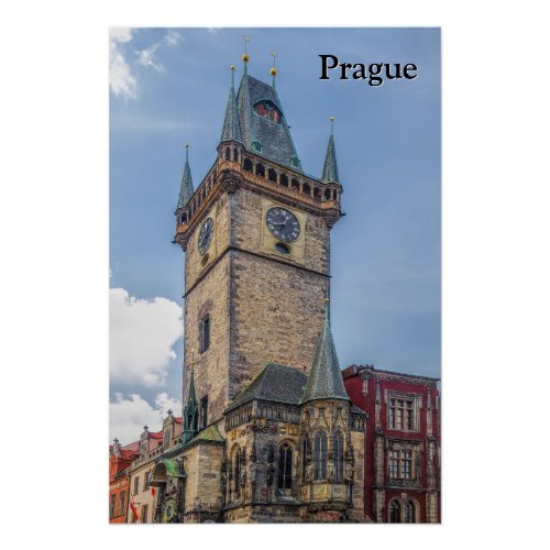 Prague Old Town Hall Czech Republic Poster