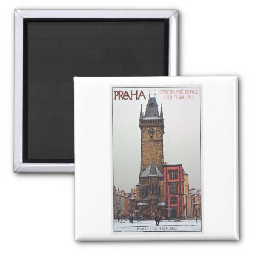 Prague _ Old Town Hall Magnet