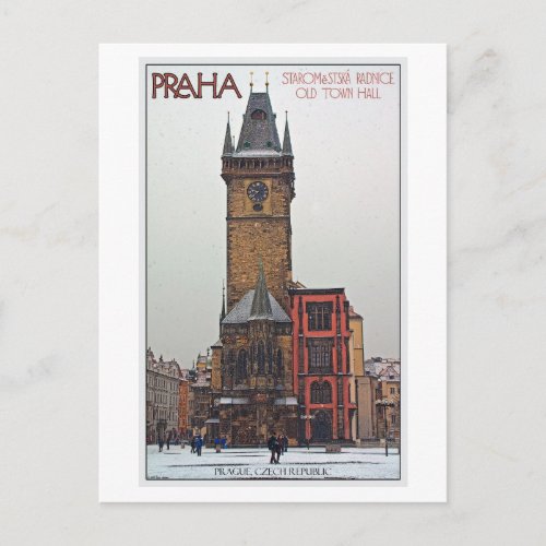 Prague _ Old Town Hall Postcard
