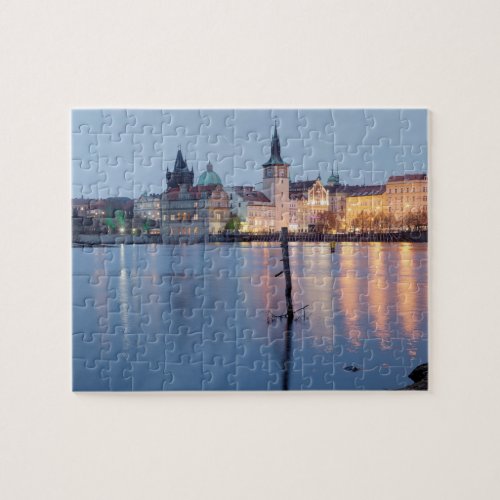 Prague Old Town River view souvenir photo Jigsaw Puzzle
