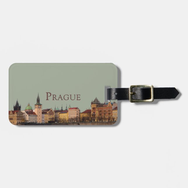 Prague: Old Town Skyline Luggage Tag (Front Horizontal)