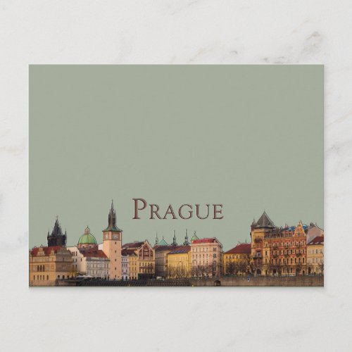 Prague Old Town Skyline Postcard