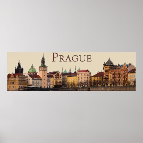 Prague Old Town Skyline Poster