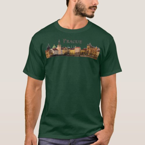 Prague Old Town Skyline T_Shirt