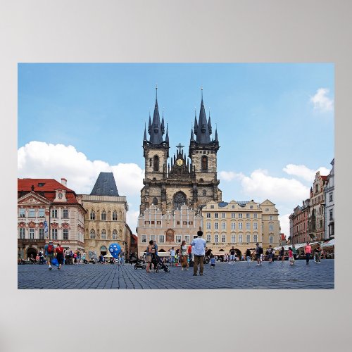 Prague Old Town Square and Tyn Church Poster