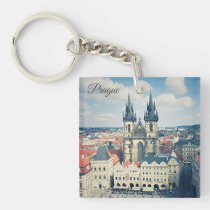 Prague old town square keychain