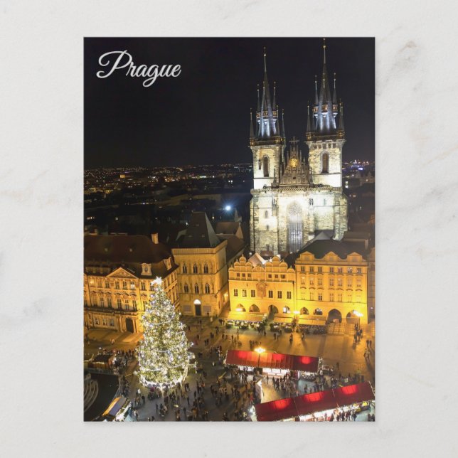 Prague old town square postcard (Front)