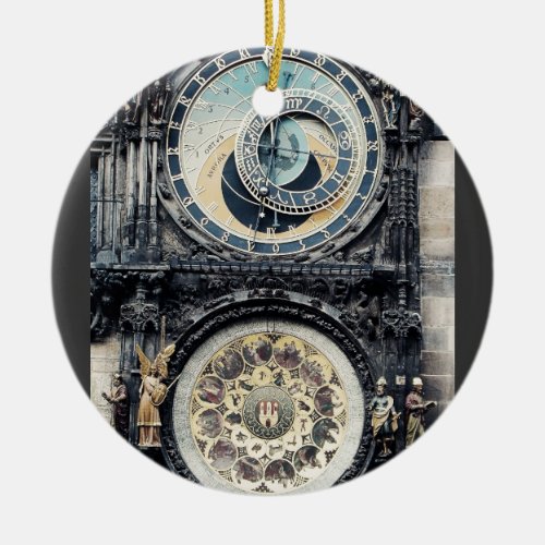 Prague Orloj Ceramic Ornament