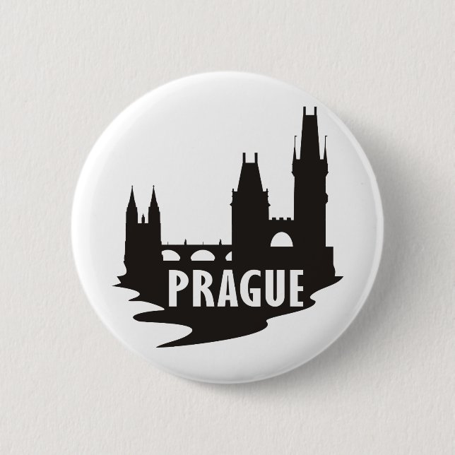 Prague Pinback Button (Front)