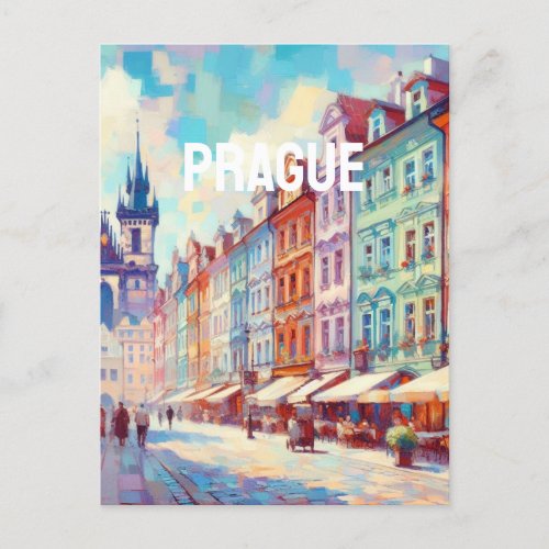 prague postcard