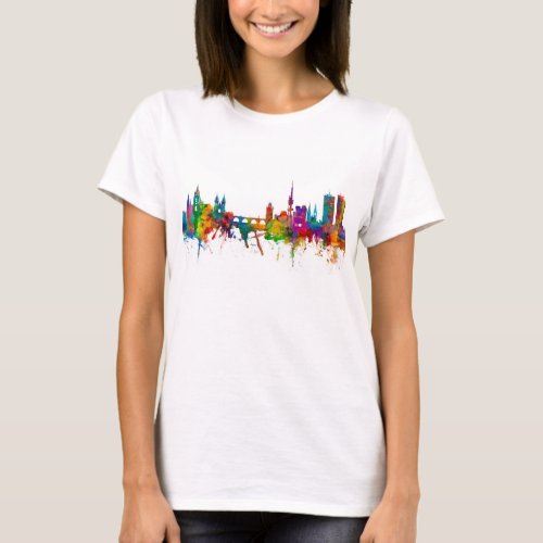 Prague Praha Czech Republic Skyline T_Shirt