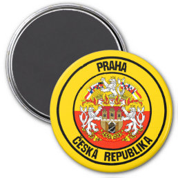 Prague Round Emblem Magnet