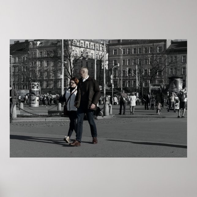 Prague Selective Color Exhibition Couple Poster (Front)