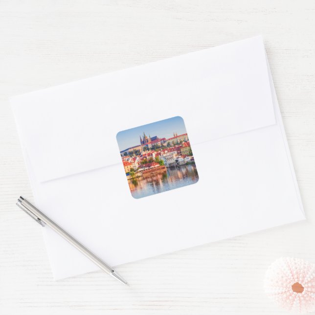 Prague Square Sticker (Envelope)