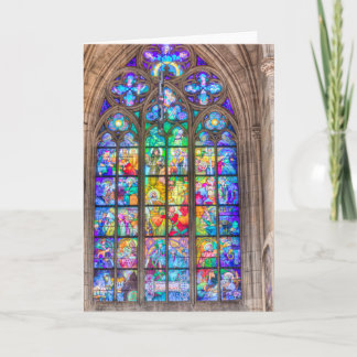 Prague - St. Vitus Stained Glass Window Card