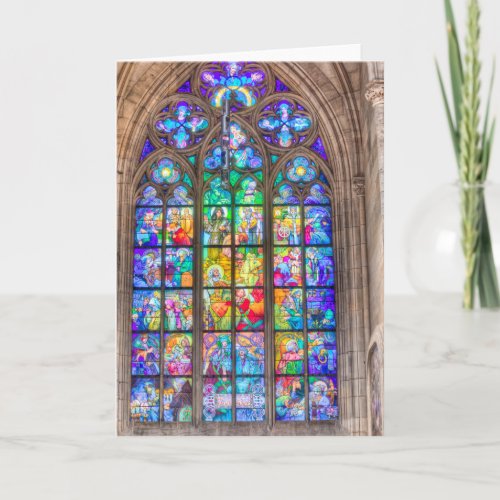Prague _ St Vitus Stained Glass Window Card