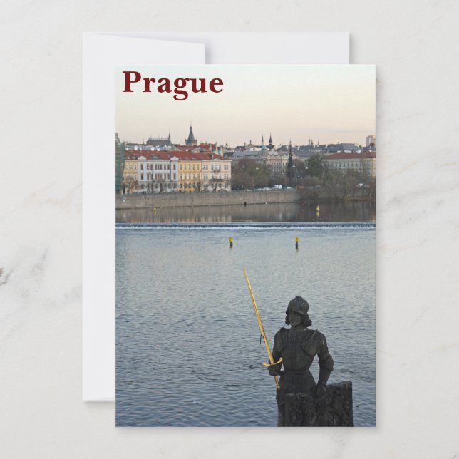 Prague statue card (Front)