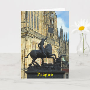 Prague statue card