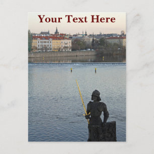 Prague statue customizable Postcard