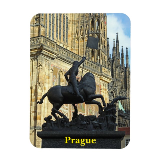 Prague statue magnet (Vertical)