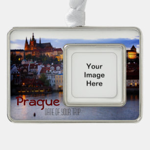 Prague Travel Christmas Ornament - Customizible