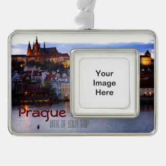Prague Travel Christmas Ornament - Customizible