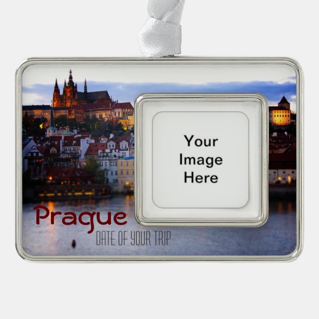 Prague Travel Christmas Ornament - Customizible (Front)