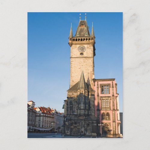 Prague view of Astronomical Clock Postcard