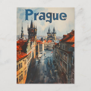 Prague Vintage Postcard