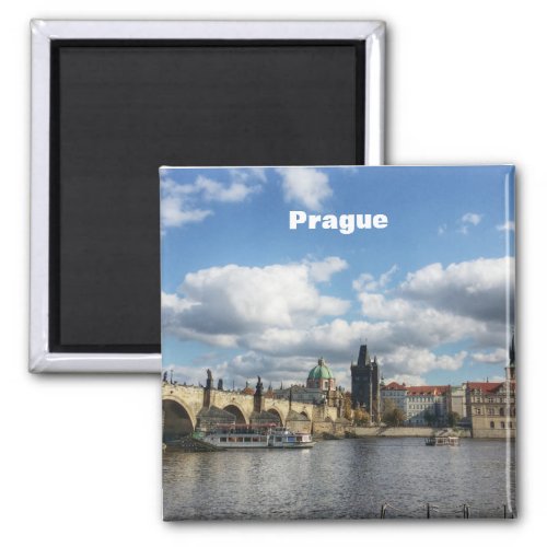 Prague Vintage Travel Tourism Add Magnet