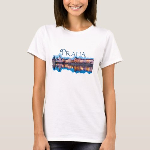 Praha Evening Skyline T_Shirt