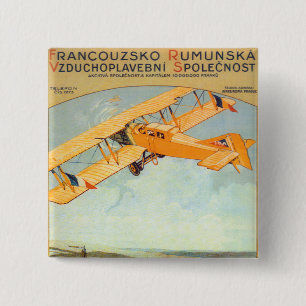 Praha ~ Franco Roumanie Pinback Button