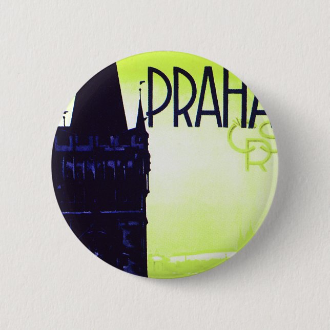 Praha Pinback Button (Front)
