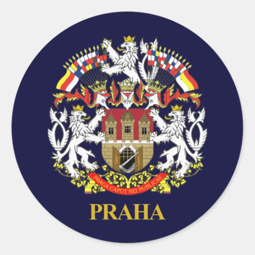 Praha Prague Classic Round Sticker