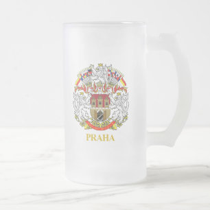 Praha (Prague) Frosted Glass Beer Mug