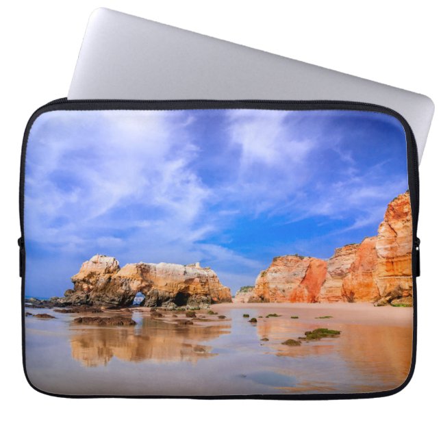 Praia da rocha Portugal Laptop Sleeve (Front)