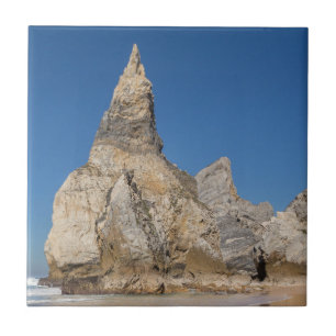 Praia da Ursa beach rocks in Portugal gift Poster Ceramic Tile
