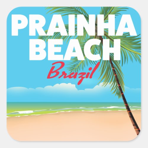 Prainha Beach Brazil Square Sticker